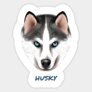 Husky face Sticker